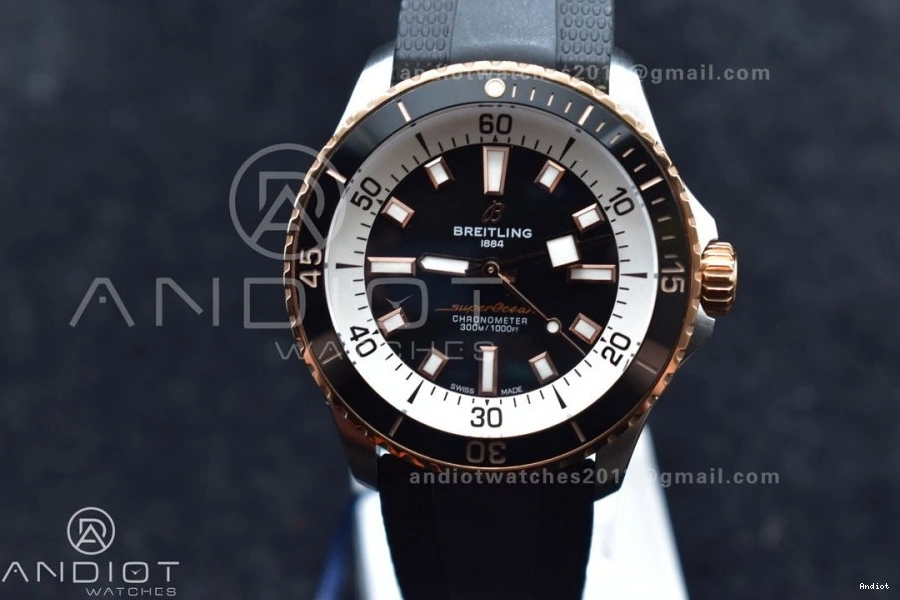 RG SuperOcean Best Strap 42 A2824 Automatic Black Rubber Edition Dial SS on Black BLSF 1:1 0211